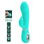 Vibrator iepuras Super Soft Silicone, Prescott, Turcoaz, 7 Vibratii-caracteristici