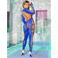 Bodystocking Leg Avenue Opaque Cut-Out Footless Albastru-VEDERE LATERALA