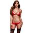 Set Baci - Lacy sutien cu portjartier si deschidere intre picioare