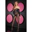 Bodystocking Lapdance, cu maneca lunga si dantela, negru