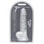 Dildo Loving Joy, cu testicule, Transparent, 19 cm