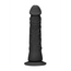 Dildo Real Rock Skin 17 cm Negru - ventuza ultra-puternica baza compatibila ham