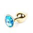 Dop Anal Plug-Jewellery Gold Light Blue
