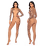Mapale - Bodystocking cu Maneca Lunga si Imprimeu Leopard