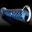 Dildo Sticla Icicles No 29 Albastru vedere spate baza ventuza