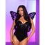 Body Sequin Boned Crotch Leg Avenue - Negru - costum fluture