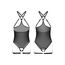 Body Risque Kinky Diva negru vedere spate curea talie ajustabila