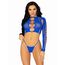 Leg Avenue 81657 Seamless Crop Top String Albastru - Set 2 Piese Vedere Generala