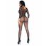 Bodystocking Fishnet Leg Avenue Negru 100% nailon marime universala