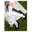 Dres peste genunchi Leg Avenue 85070 WHITE vedere produs complet, ciorapi thigh high albi opaci, nailon 100%, imagine studio fundal neutru