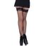 Ciorapi plasa autoportanti, Ami, Leg Avenue, model cu dunga la spate, negru, S-L