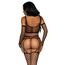 Leg Avenue 89301 Set Complet Negru - Top Crop Plus Ciorapi Plus Manusi Vedere Lateral