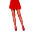 Dresuri plasa rosii Leg Avenue 9001 Nylon Fishnet Tights, vedere frontala, plasa fishnet rosie pe tot piciorul, elastic cusut talie, varf neintarit, 100% nailon marime S-L