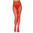 Dresuri plasa rosii Leg Avenue 9001 detaliu plasa romboidala rosie, nailon 100%, model lifestyle purtare dresuri plasa rosii sexy