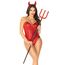 Body cu paiete rosii - Sequin Boned Crotch Leg Avenue-costumatie devil