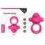 Inel penis dublu vibrator Power Duo Lovetoy Roz - vedere frontala set
