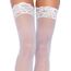Ciorapi albi, Leg Avenue, Sheer Thigh Highs, S-L