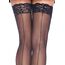 Detaliu banda dantela adeziva Leg Avenue Nuna ciorapi thigh high negru