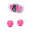 Bile Vaginale Duo Balls Pink, detaliu al texturii cu orificii decorative pe fiecare sfera