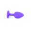 Plug anal B-Series silicon mov cu cristal rosu - profil complet