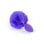 Plug Silicon cu Coada Jewellery Bunny Tail Purple, coada puf mov vedere de aproape