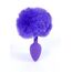 Plug Silicon cu Coada Jewellery Bunny Tail Purple, vedere frontala completa