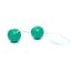 Bile Vaginale Duo Balls, Verde, bile Geisha duble conectate prin snur de recuperare