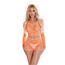 Set Top si Pantaloni Pink Lipstick Lingerie Leaf It To Me Portocaliu