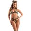 Set Lenjerie Fantasy Lingerie Boujee Mesh Halter Auriu - imagine 1