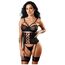 Set Lenjerie cu Jartiere Fantasy Lingerie Riley Bra Negru - imagine 1