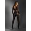 Salopeta Wetlook Fantasy Lingerie cu Fermoar Ascuns, Negru – detaliu material