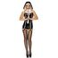 Costum Calugarita Leg Avenue Sinful Sister Negru Detaliu Colier Curea Voal Calugarita