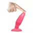 Dop anal roz TPE moale 15cm baza larga ventuza maner manual