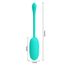 Ou vibrator Pretty Love Julius aqua, vedere frontala, suprafata neteda ABS silicon turcoaz