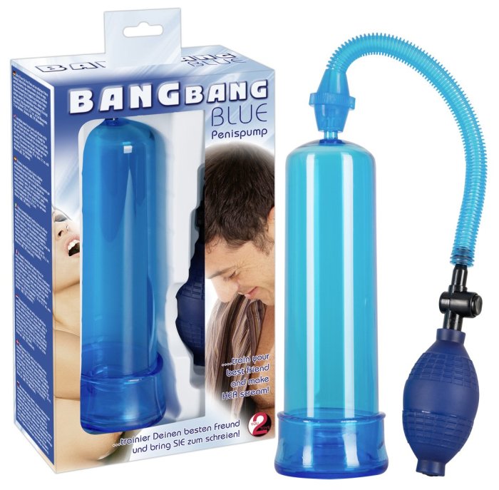 Pompa Penis Bang Bang Blue - vedere frontala