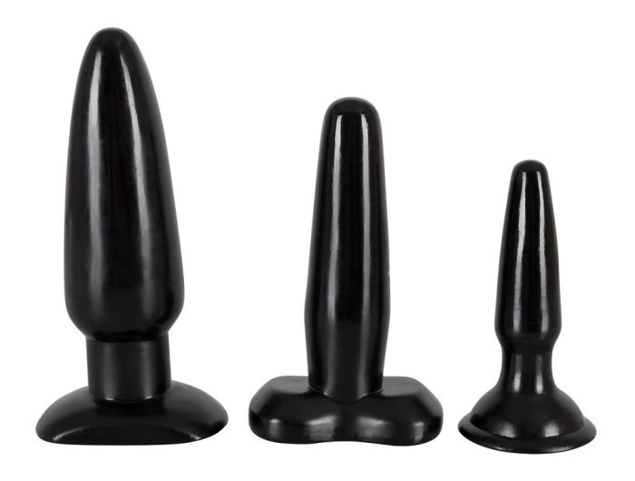 Set Butt Plug Sexi Sweets »Liquorice Dip« Negru