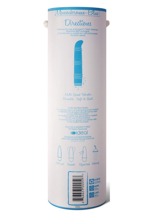 Vibrator HAOOY »Monochrome« 22,5 cm - Albastru