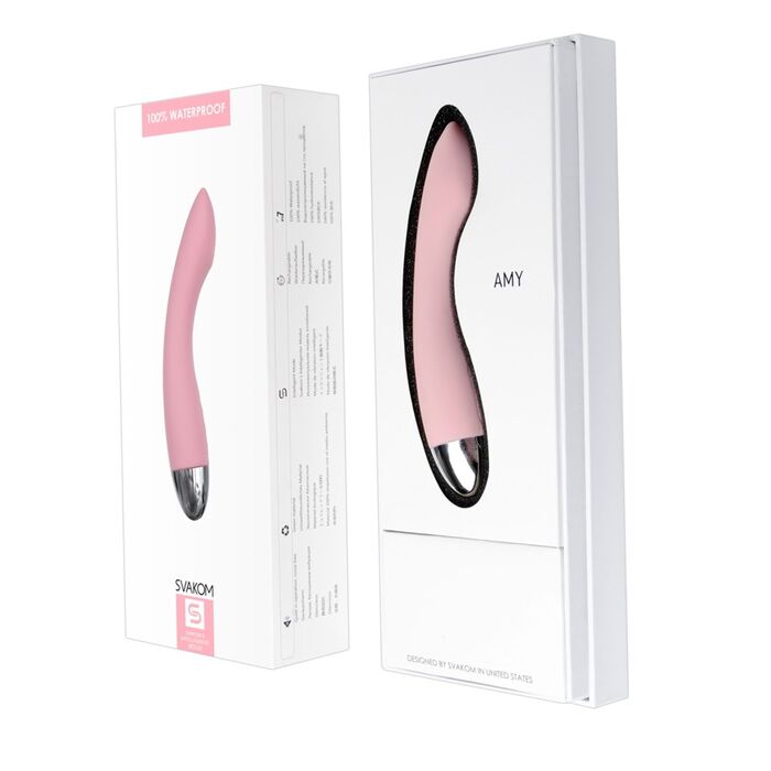 Vibrator Swakom »Delux Amy« 17,4 cm - Roz - cutia