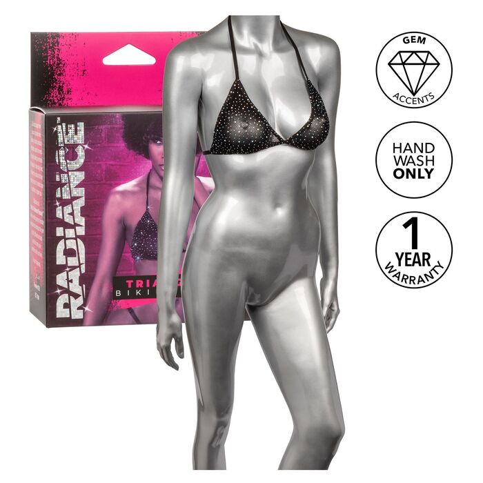 Ambalaj Radiance Triangle Bikini Top - accente cu pietre, spalare manuala, garantie 1 an