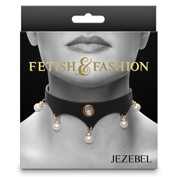 Guler BDSM NS Novelties Fetish & Fashion Jezebel, negru - cutie fata