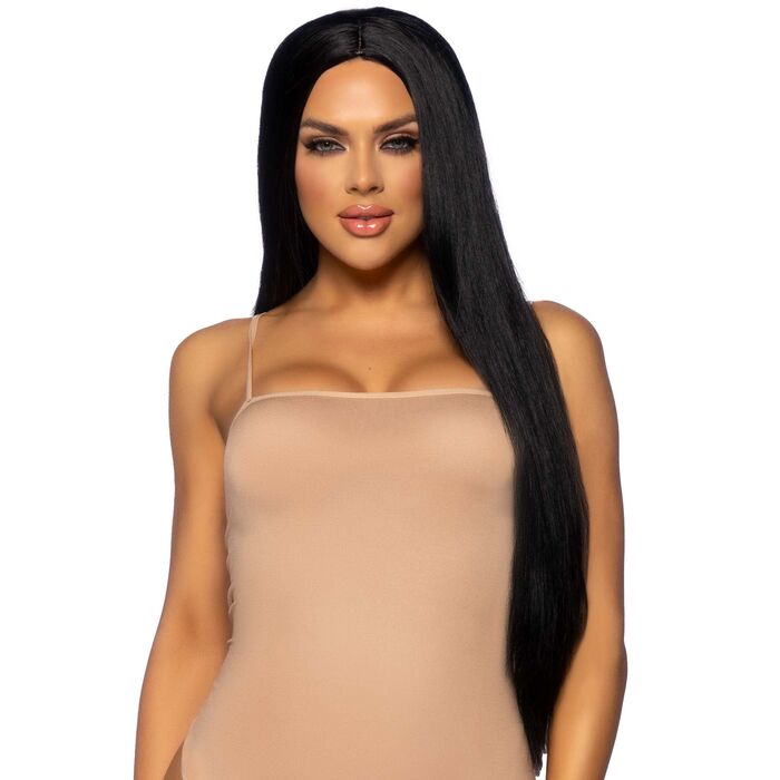 Peruca bruneta dreapta cu despartire centrala, Leg Avenue, 84 cm