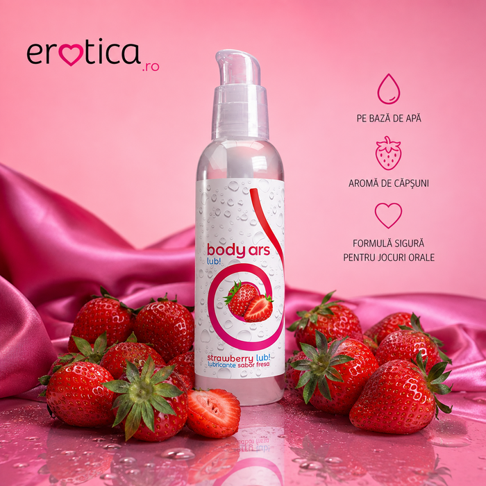 Lubrifiant Intim Body Ars, Aroma Capsuni, 150 ml - Erotica.ro