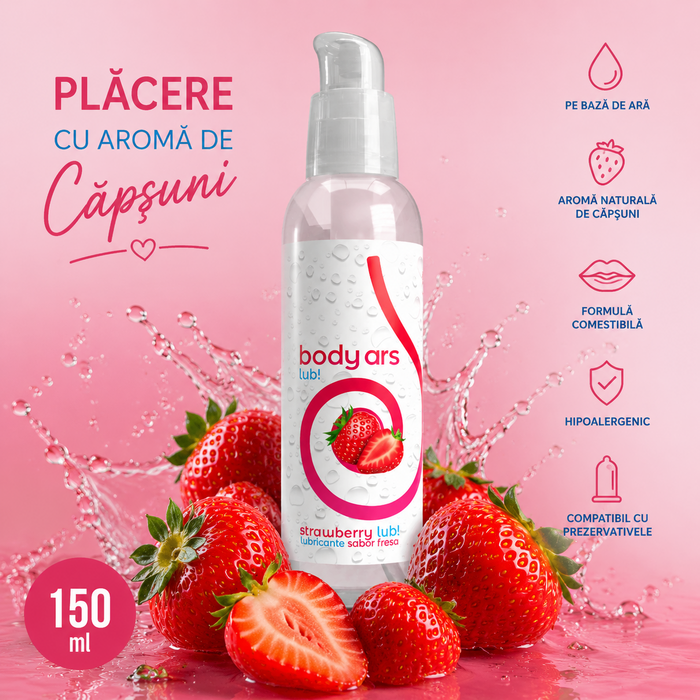 Lubrifiant Intim Body Ars, Aroma Capsuni, 150 ml - Placere si Gust