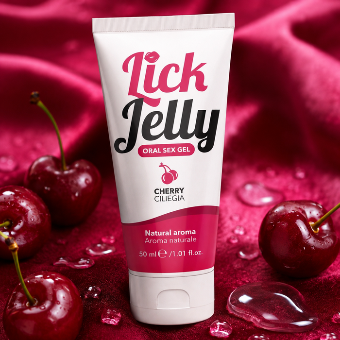 Lubrifiant Lick Jelly aroma Cirese, 50 ml- Textura fina