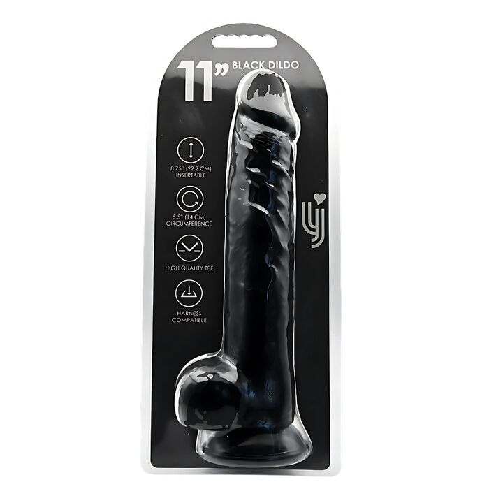 dildo negru natural 28 cm