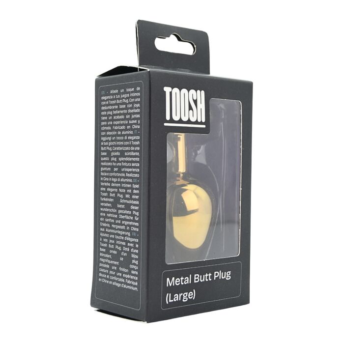 Dop Anal Metal Toosh Auriu Piatra Rosie  ambalare