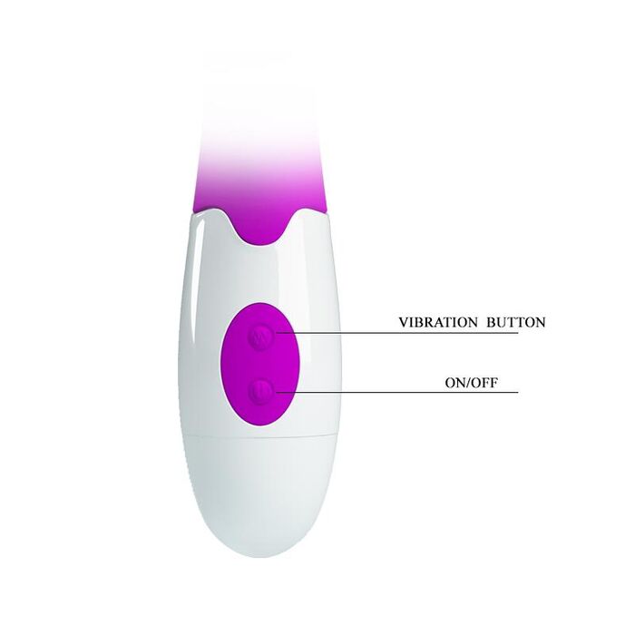 Vibrator Pretty Love Snappy 19.5 cm - Roz-buton actionare