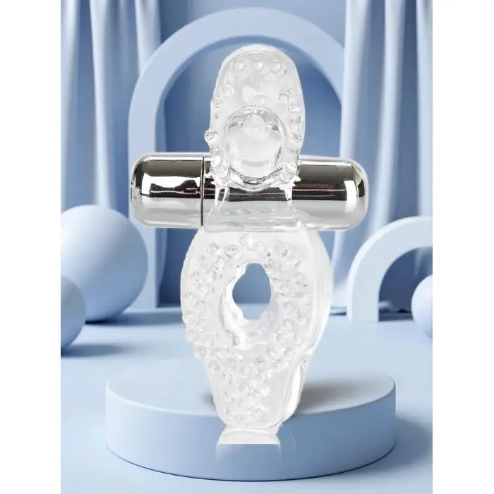 Inel penis CalExotics, Wireless Passion Enhancer, cu glont vibrator detasabil-stand