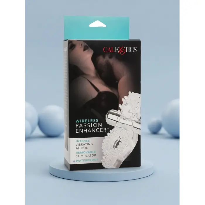 Inel penis CalExotics, Wireless Passion Enhancer, cu glont vibrator detasabil- cutie stand