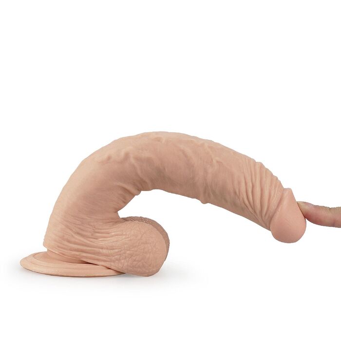 Dildo Realist Lovetoy Real Extreme Natural 23.5cm - profil indoit flexibil